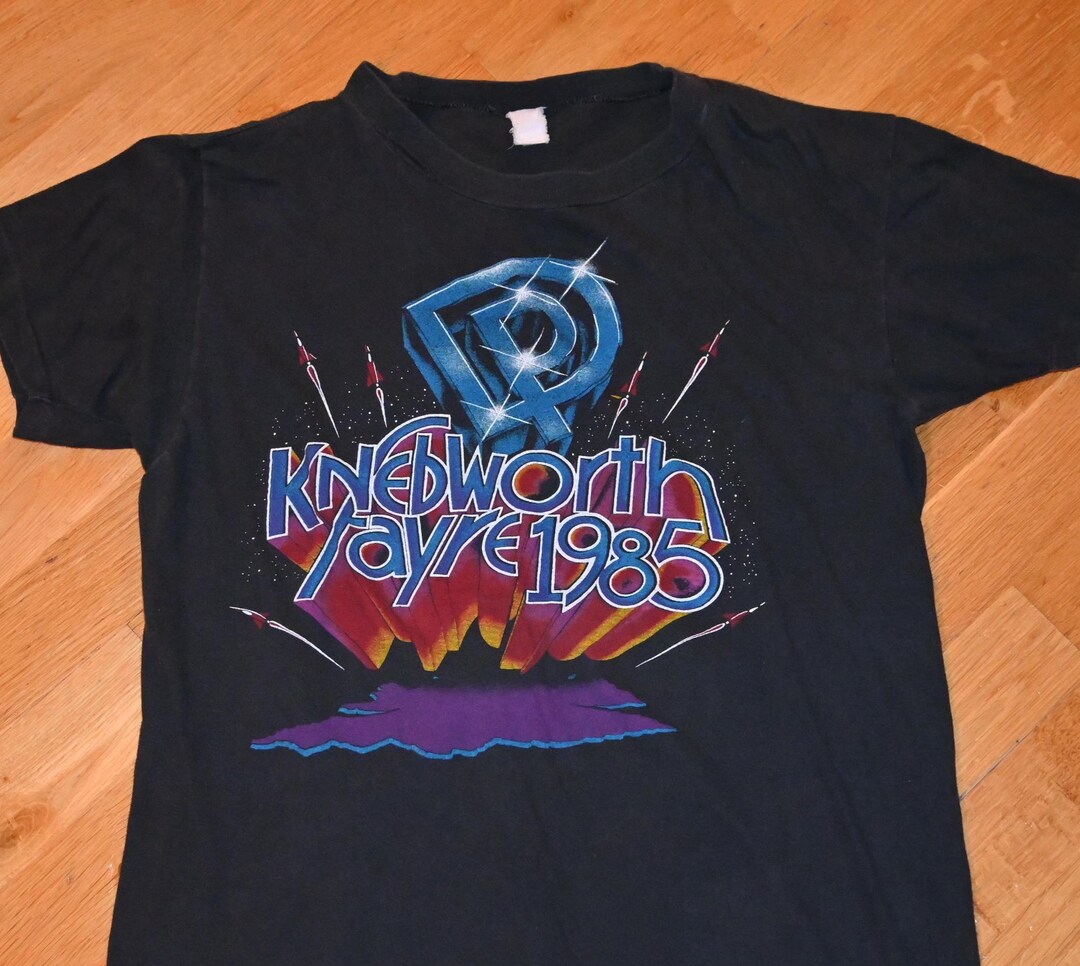 85年　The Knebworth Fayre　Ｔシャツ　ディープパープル 1985 DEEP PURPLE Vintage Original Rare! Knebworth Uk Festival