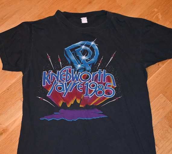 85年　The Knebworth Fayre　Ｔシャツ　ディープパープル 1985 DEEP PURPLE Vintage Original Rare! Knebworth Uk Festival