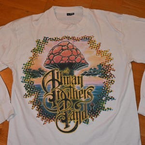 1990&#39;s The ALLMAN BROTHERS Band vintage Rare! Nyc Concert 1995 Tour original rock long-sleeve tee t-shirt (L/XL) Large 80&#39;s 90&#39;s Bros. GiFT