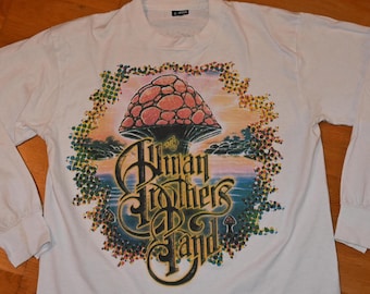 1990's The ALLMAN BROTHERS Band vintage Rare! Nyc Concert 1995 Tour original rock long-sleeve tee t-shirt (L/XL) Large 80's 90's Bros. GiFT