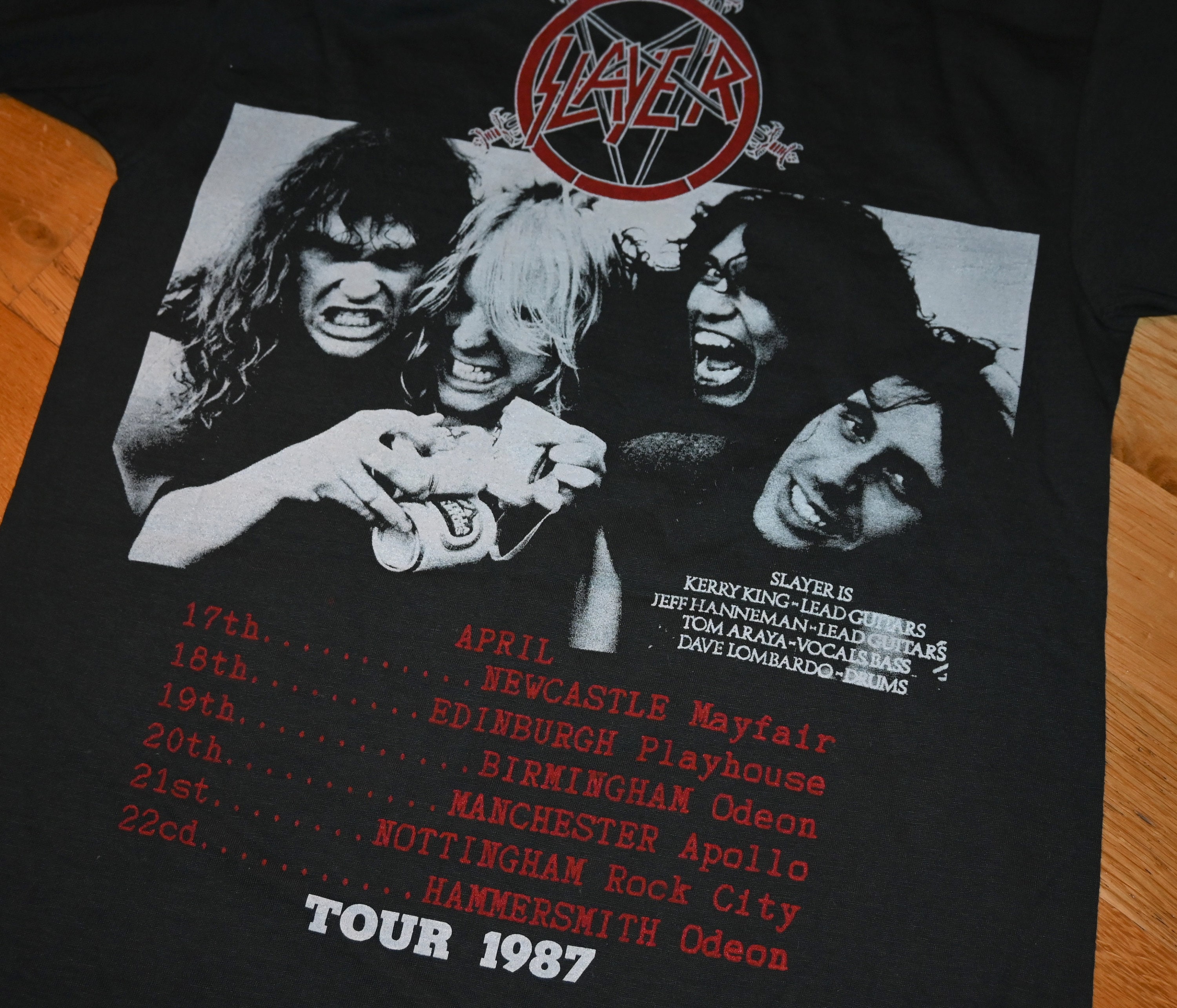 1980's SLAYER Vintage Rare 1987 Euro Tour Original Metal 1980's SLAYER Vintage Rare 1987 Euro Tour Original Metal