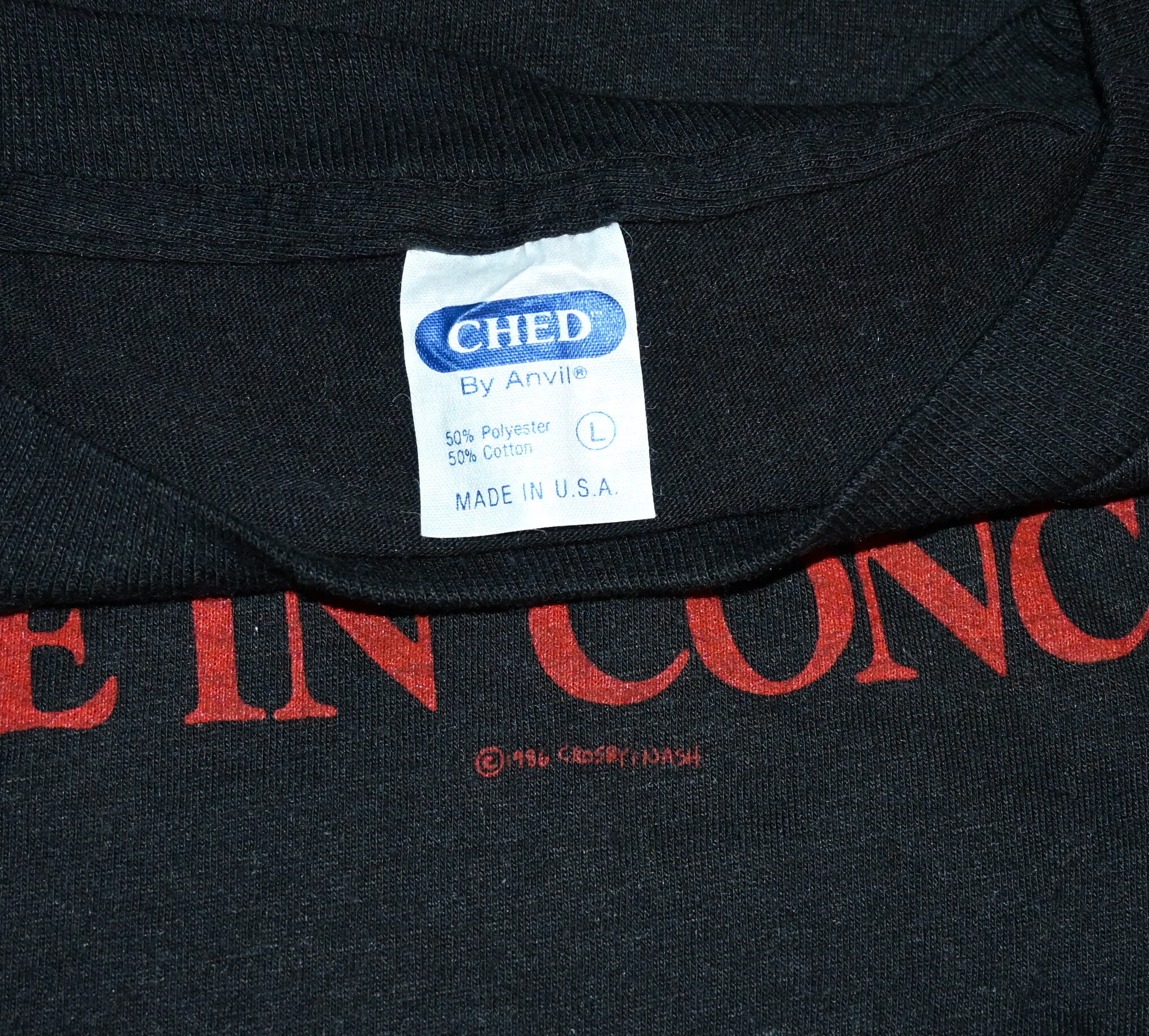 Graham Nash TOUR '86 LSシャツ CSN Graham Nash TOUR '86 LSシャツ