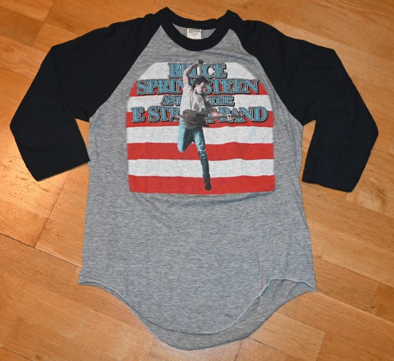 1984 BRUCE SPRINGSTEEN vintage concert 84-85 Tour rare original rock jersey raglan baseball t-shirt (M/L) Large 80's USA E-Street Band GiFT