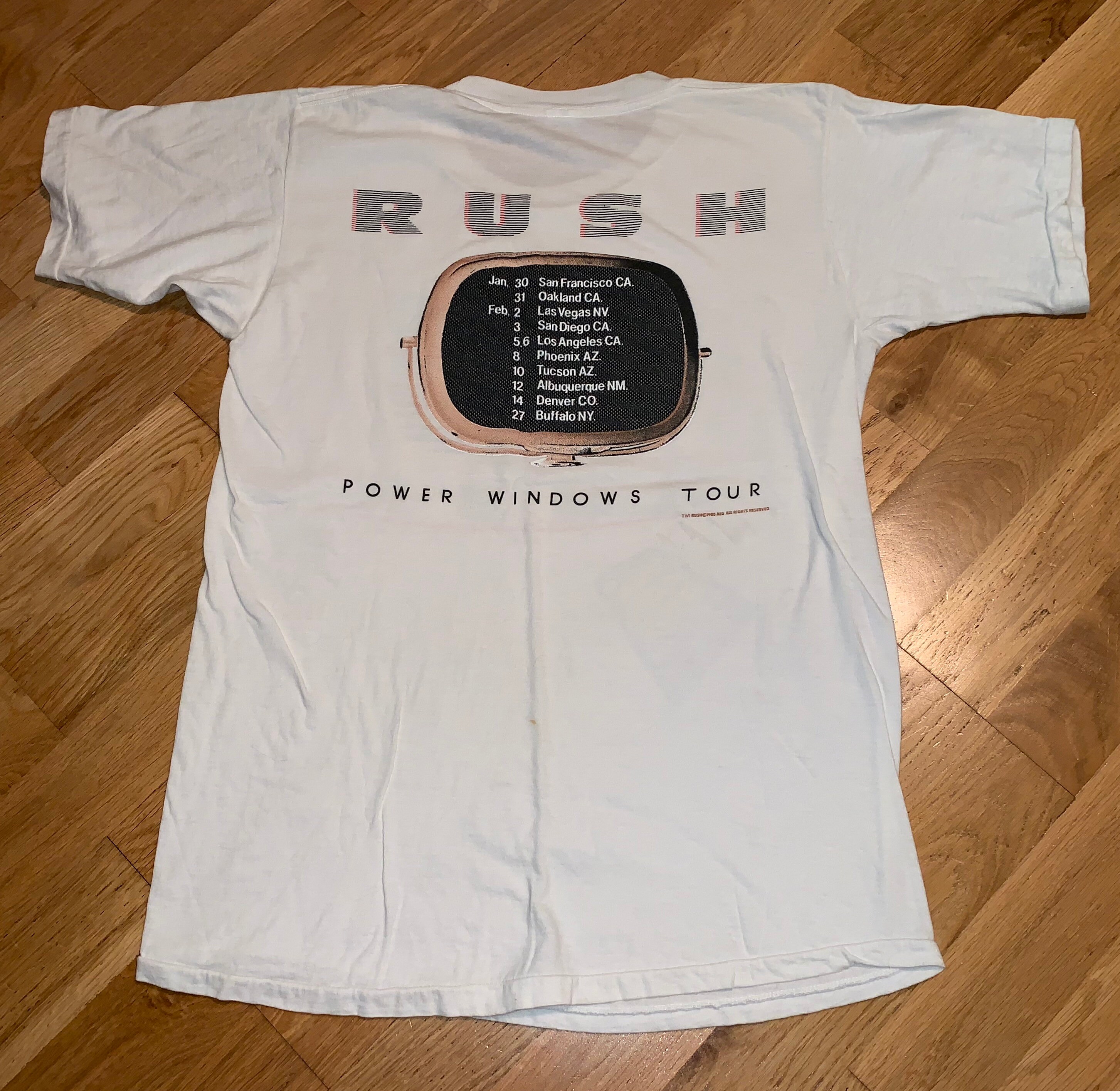 【Special】80s ビンテージ バンドT ロックT RUSH 86年製 1985-86 RUSH Vintage Concert 80's TOUR Rare Original Prog