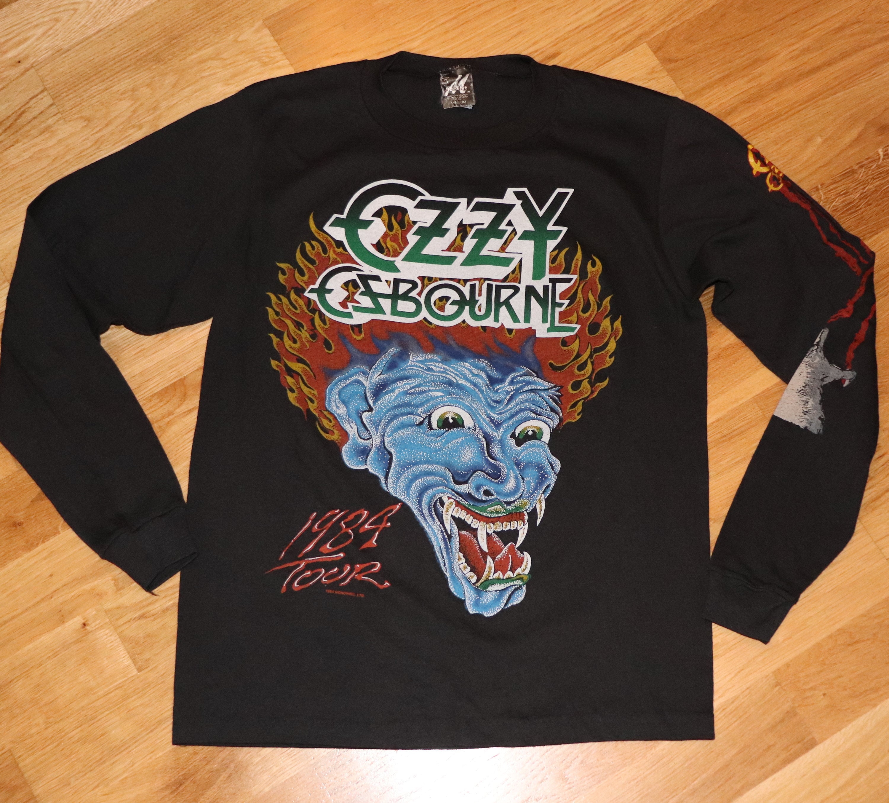 1984 OZZY OSBOURNE Tattoo Tee Vintage Rare Concert Tour Rock 1984 OZZY OSBOURNE Tattoo Tee Vintage Rare Concert Tour Rock