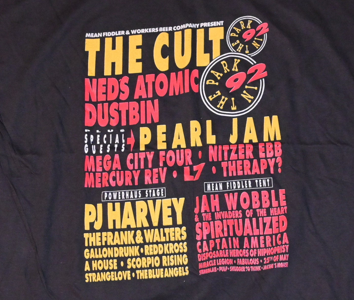 1992 PEARL JAM / the Cult / L7 / Ned's Atomic Dustbin Vintage Rare