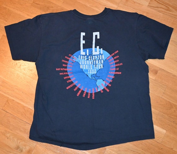 ERIC CLAPTON JOURNEYMAN TOUR 1990 Tシャツ L 1990 Eric Clapton Journeyman Concert T-shirt - Etsy