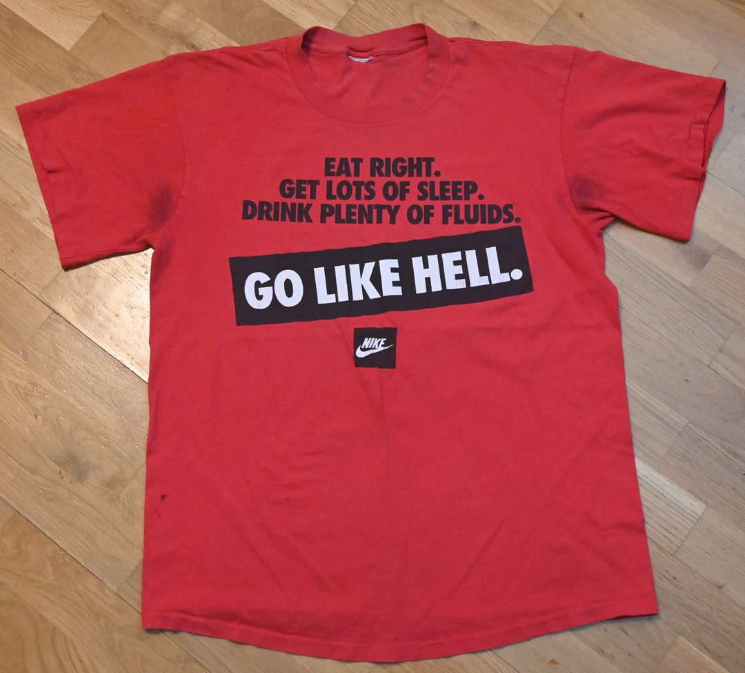 1990年代 NIKE - Go Like HELL ヴィンテージ ジム ランニング Tシャツ