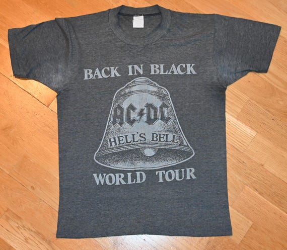 1980-81 AC/DC vintage rare faded 80's World Tour orig… - Gem