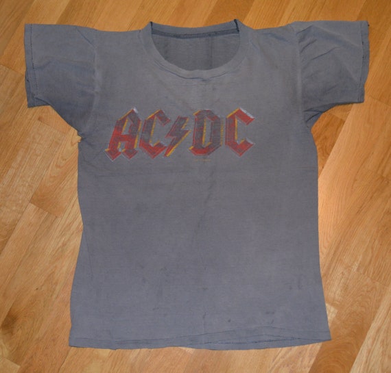 1970's AC/DC vintage faded 1979-80 Tour 