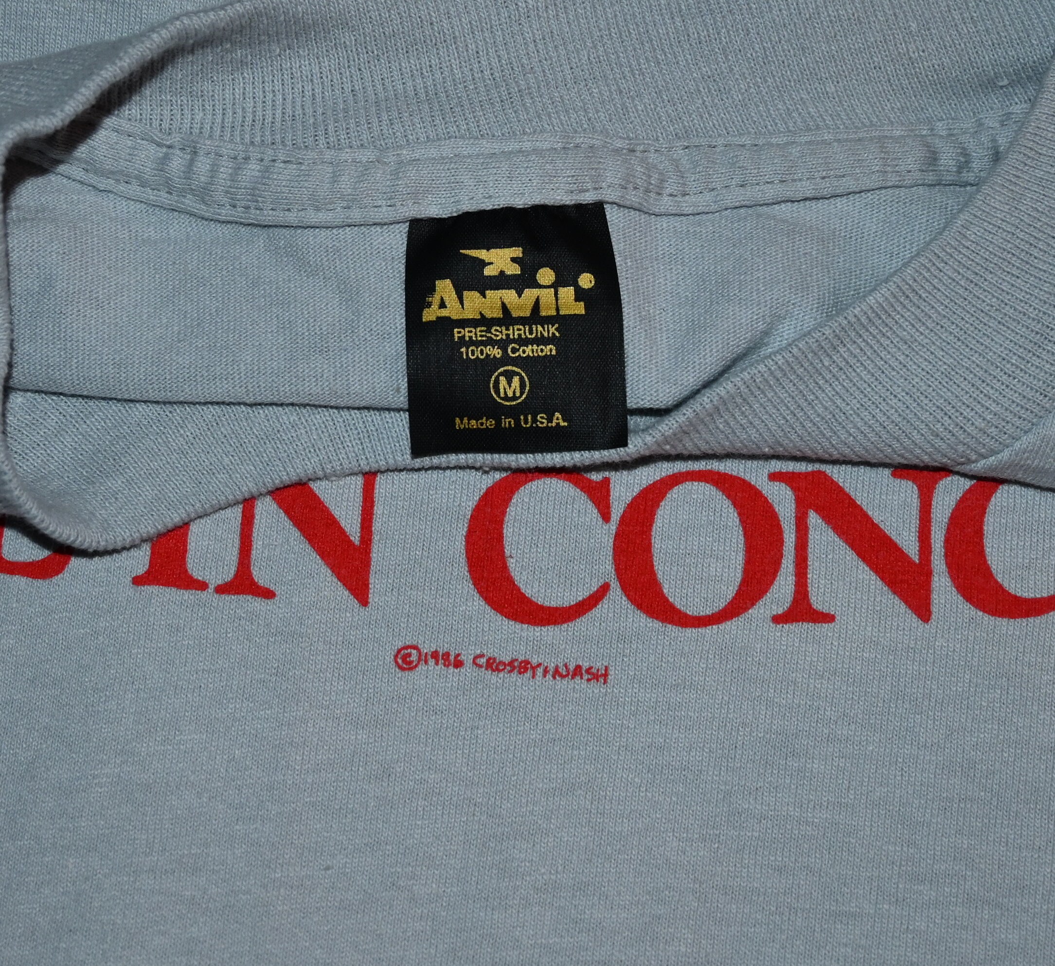 Graham Nash TOUR '86 LSシャツ CSN Graham Nash TOUR '86 LSシャツ CSN 1980's CROSBY & NASH