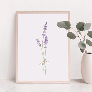 lavender Print- Watercolor Decor- Botanicals - Flower Print - Art for Home