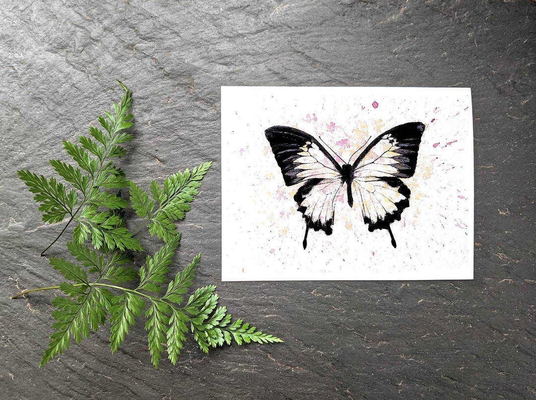 Butterfly Card - Greeting Card - Note Card - Stationary - Blank Card - Etsy