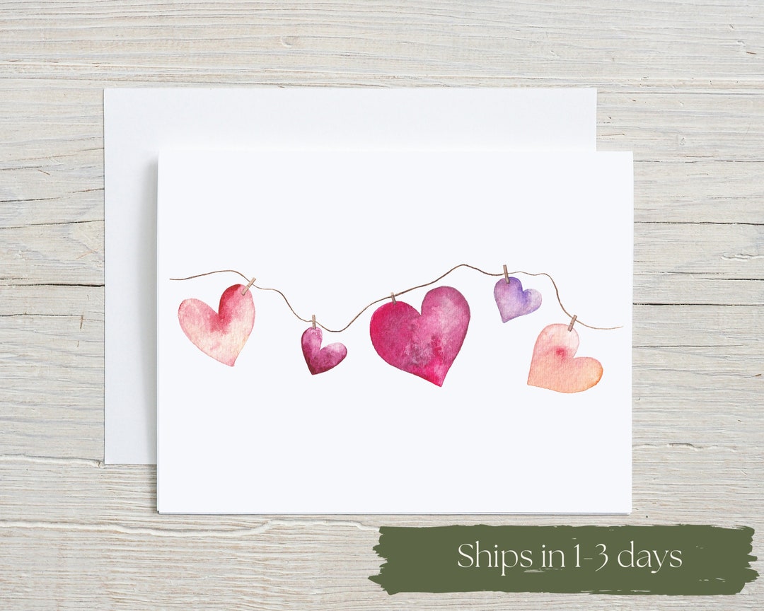  Woanger 48 Pack Valentines Cards with Watercolor Paint