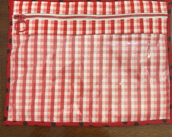 project bag, vinyl front project bag, project bag for cross stitch, project bag for crafts