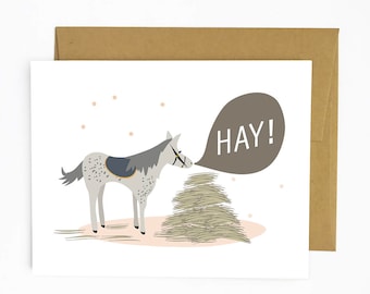 Hay! - Horse Greeting Card