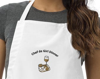 Girl Dinner Chef - Embroidered Apron - Hostess Gift