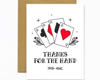 Thanks For The Hand - Greeting Card