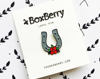Lucky Horseshoe Enamel Pin