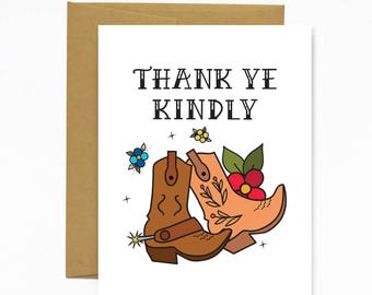 Thank Ye Kindly - Greeting Card