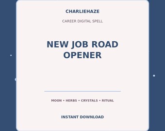 New Job Road Opener PDF, Career Spell, Success Ritual, Witchcraft Printable, Instant Digital Download