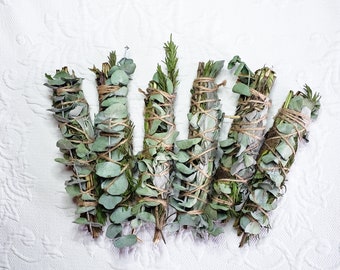Eucalyptus, Mint, Rosemary, Sage Smudge Stick
