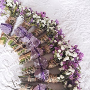 Amethyst, Lavender and Palo Santo Smudge stick image 9