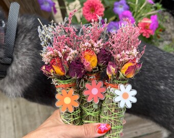 Lavender & Mint Ritual Stick | Herbal Cleansing Bundle | Intention Setting | Spiritual Altar Decor | Handmade Botanical Smoke Cleansing
