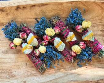Phoenix Stone, Sage, Rosemary and Lavender Smudge Stick
