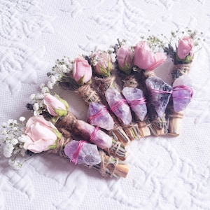 Wholesale Amethyst, Lavender, Rose and Palo Santo Smudge stick Smudge stick Bulk Listing of 50