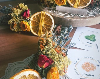 Lavender, Mint, Orange Summer Smudge Stick