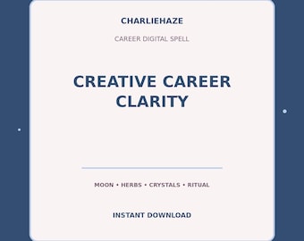 Creative Career Clarity PDF, Career Spell, Success Ritual, Witchcraft Printable, Instant Digital Download