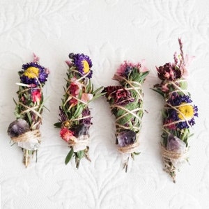 Wholesale Sage- Amethyst Rosemary, Sage, Lavender  Smudge stick Bulk Listing of 100