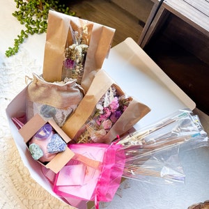 Holiday Gift Set, Smudge Stick With Flowers, Home Cleansing, Calming Gifts Women, Lavender Smudge Stick, Witchy Accessories