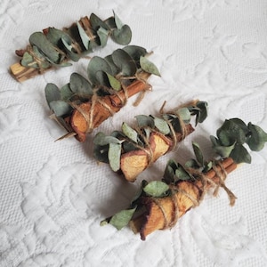 Eucalyptus, Palo Santo, Apple and Cinnamon Smudge Stick