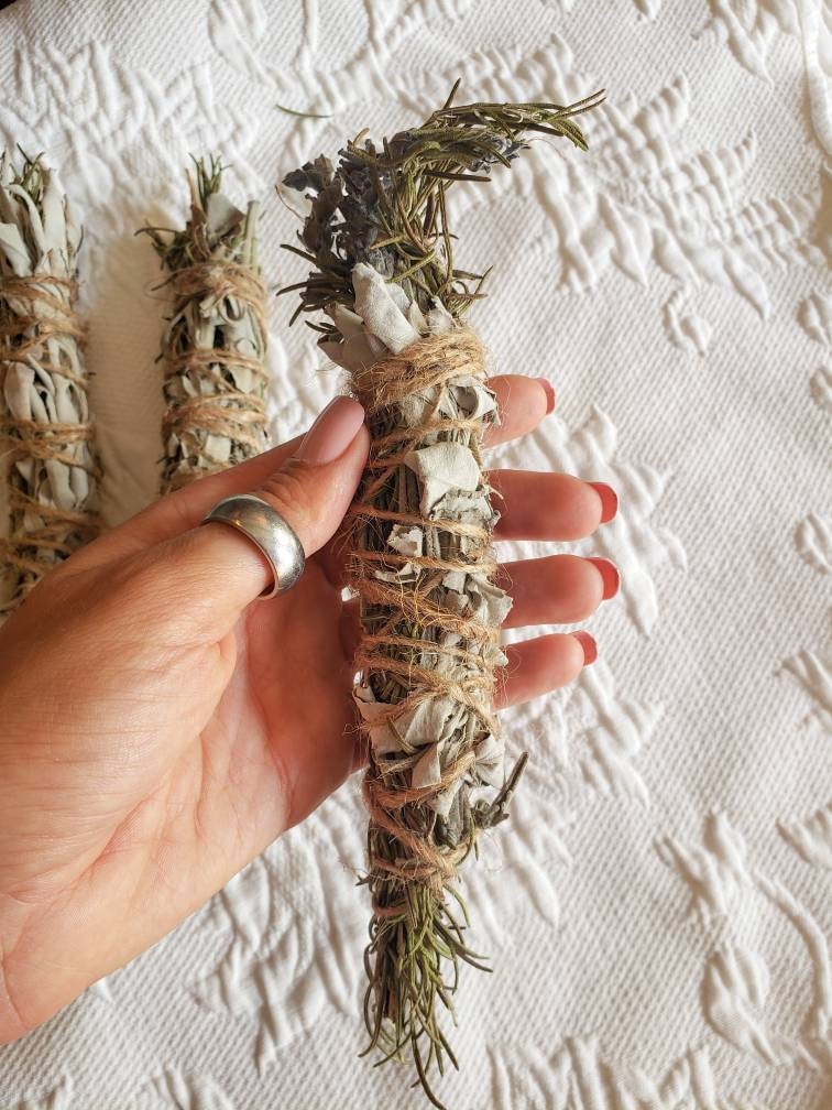 White Sage, Lavender and Rosemary Smudge Stick