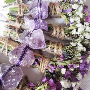 Amethyst, Lavender and Palo Santo Smudge stick image 10