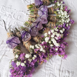 Amethyst, Lavender and Palo Santo Smudge stick image 7