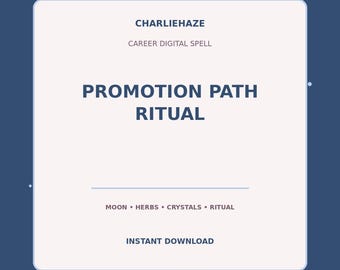 Promotion Path Ritual PDF, Career Spell, Success Ritual, Witchcraft Printable, Instant Digital Download