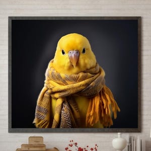 Charming Yellow Bird Art Print: Whimsical Home Decor (Digital Download)