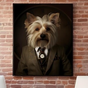 Stylish Dog Portrait Art: Unique Pet Lover Home Decor (Digital Download)