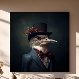 Elegant Bird Portrait Art: Whimsical Home Decor (Digital Download)
