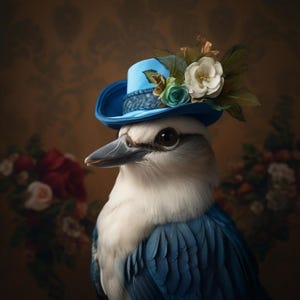 Charming Bird Portrait: Unique Nature Illustration (Digital Download)