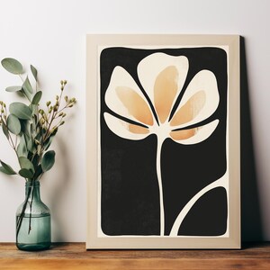 Minimalist Floral Art Print: Modern Flower Design (Digital Download)