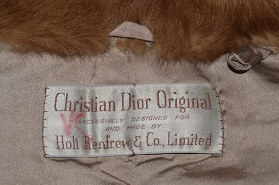 VINTAGE 1950s CHRISTIAN DIOR Pastel Mink Stole - image 7