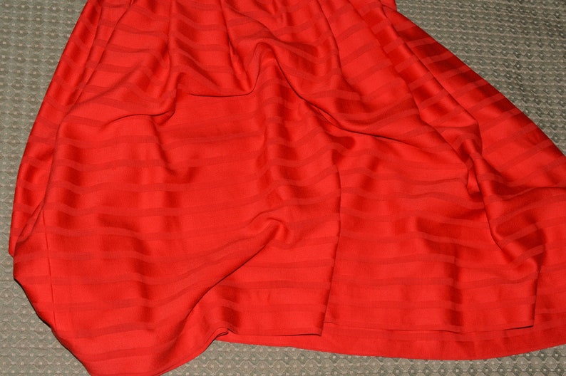 Vintage Dress Red Albert Nipon The Mark of The World Best 1990 Pure Wool L. Magnin image 8