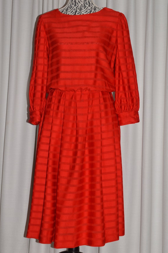 Vintage Dress Red Albert Nipon The Mark of The Wo… - image 2