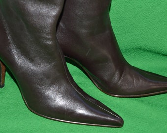 Walter Steiger Boots Hand Made in Italy  Brown All Leather Size 37