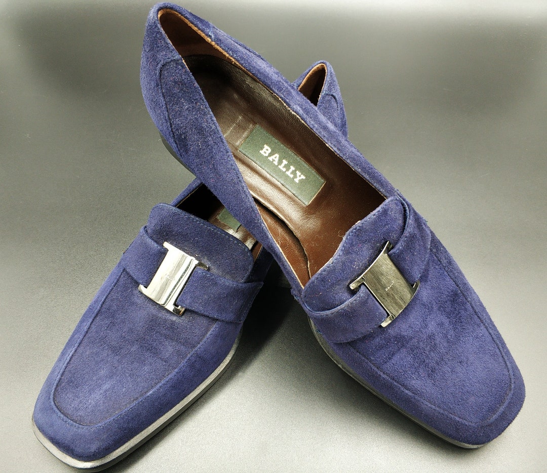 Bally blue suede shoes discount