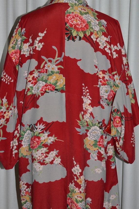 Vintage Silk Japanese Kimono Made in Japan 1930s - image 9